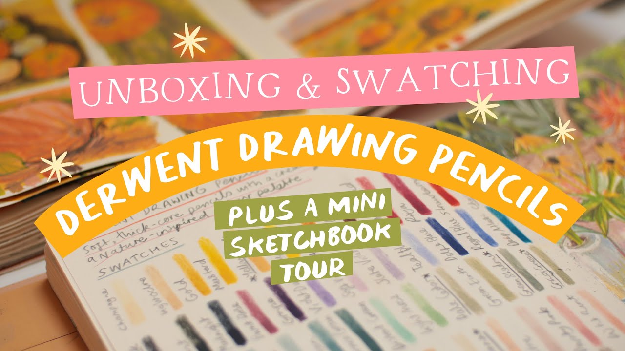 Discover Derwent's new Drawing Pencil colours with me! Unboxing, Swatching and Sketching Tour