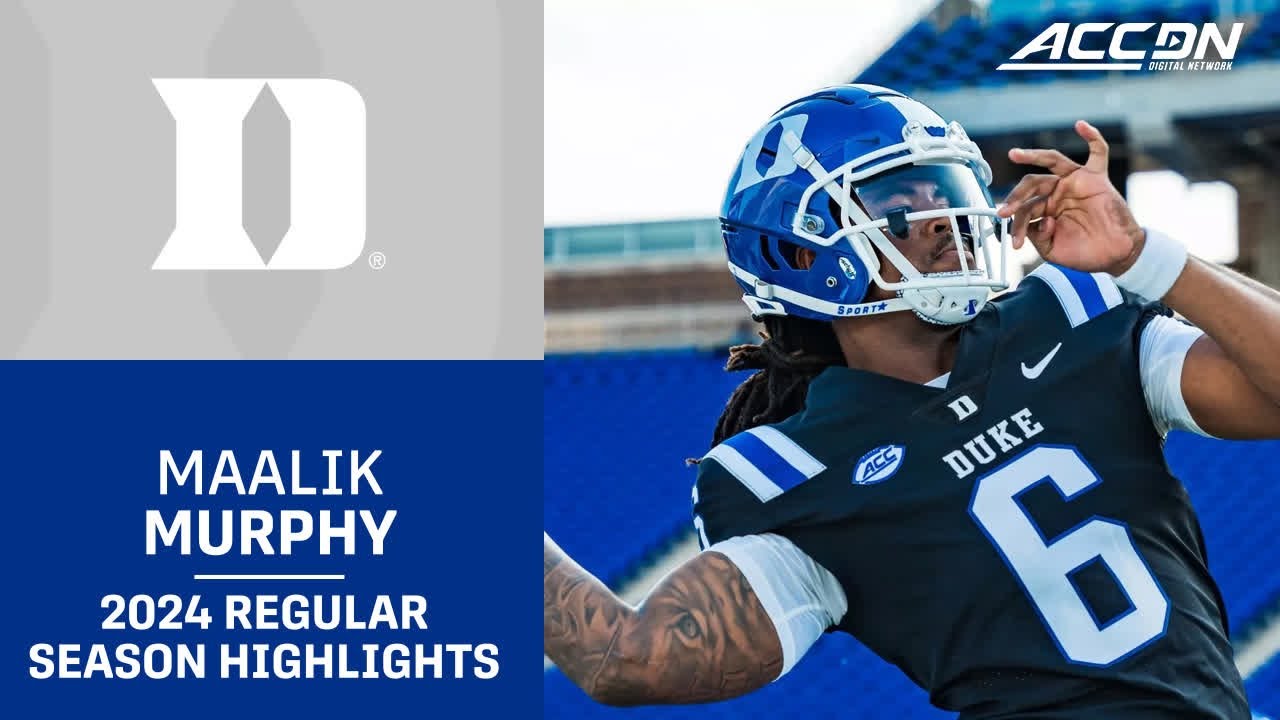 Maalik Murphy 2024 Regular Season Highlights | Duke Quarterback