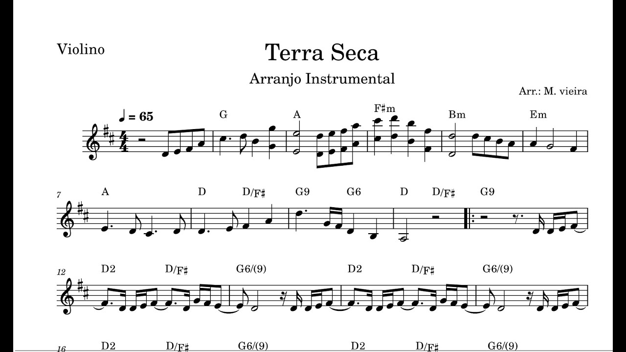 Terra Seca &ndash; Vers&atilde;o Instrumental | Partitura