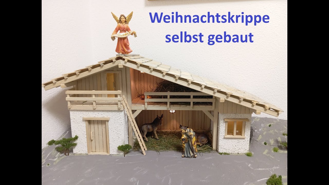 Weihnachtskrippe selbst gebaut