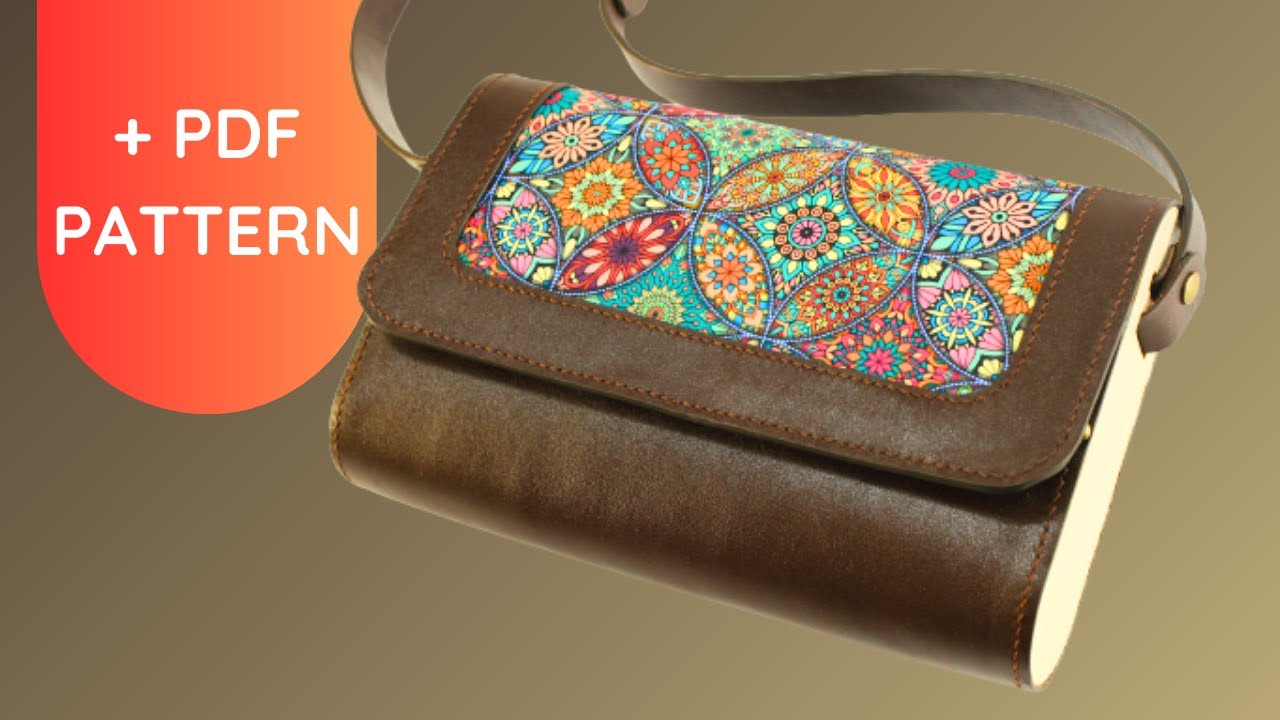 🔴pdf PATTERN + Crossbody leather and wood bag diy | wooden bag making | Tutorial | part1