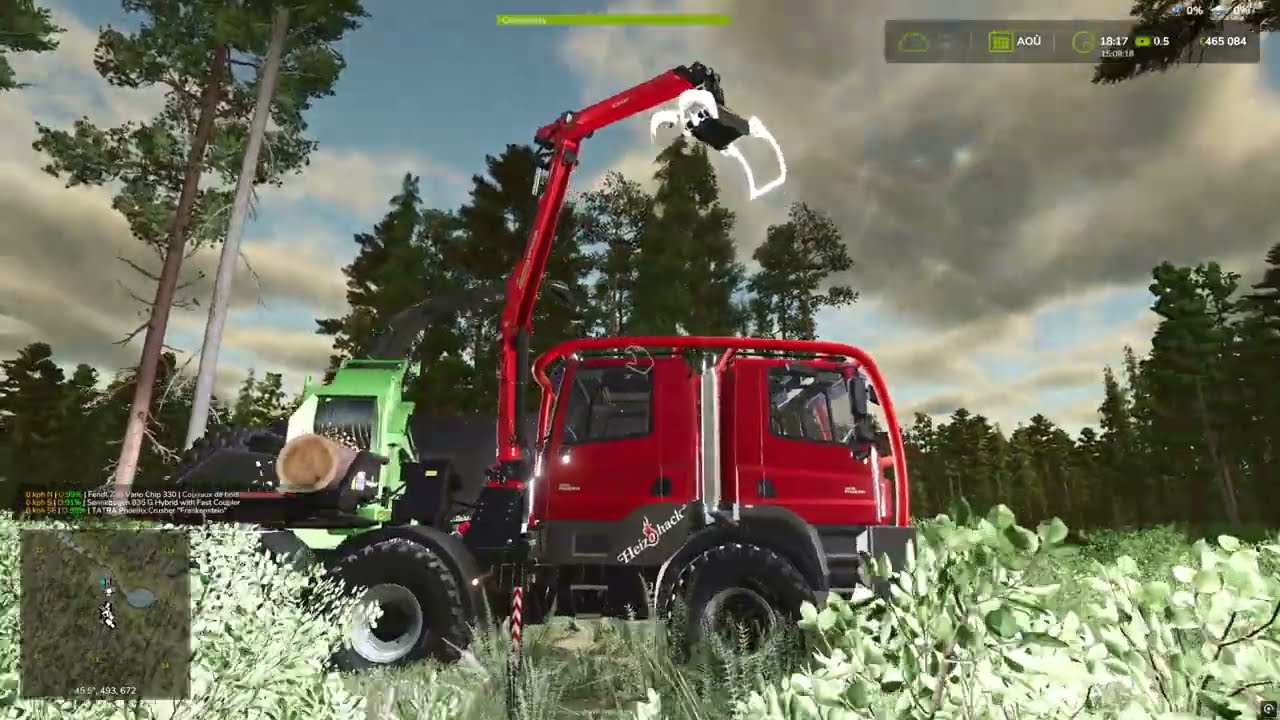 FS25 épisode 4 L'exploitation forestière by Le Farmer Flamand on envoie le 2eme camion a la scierie