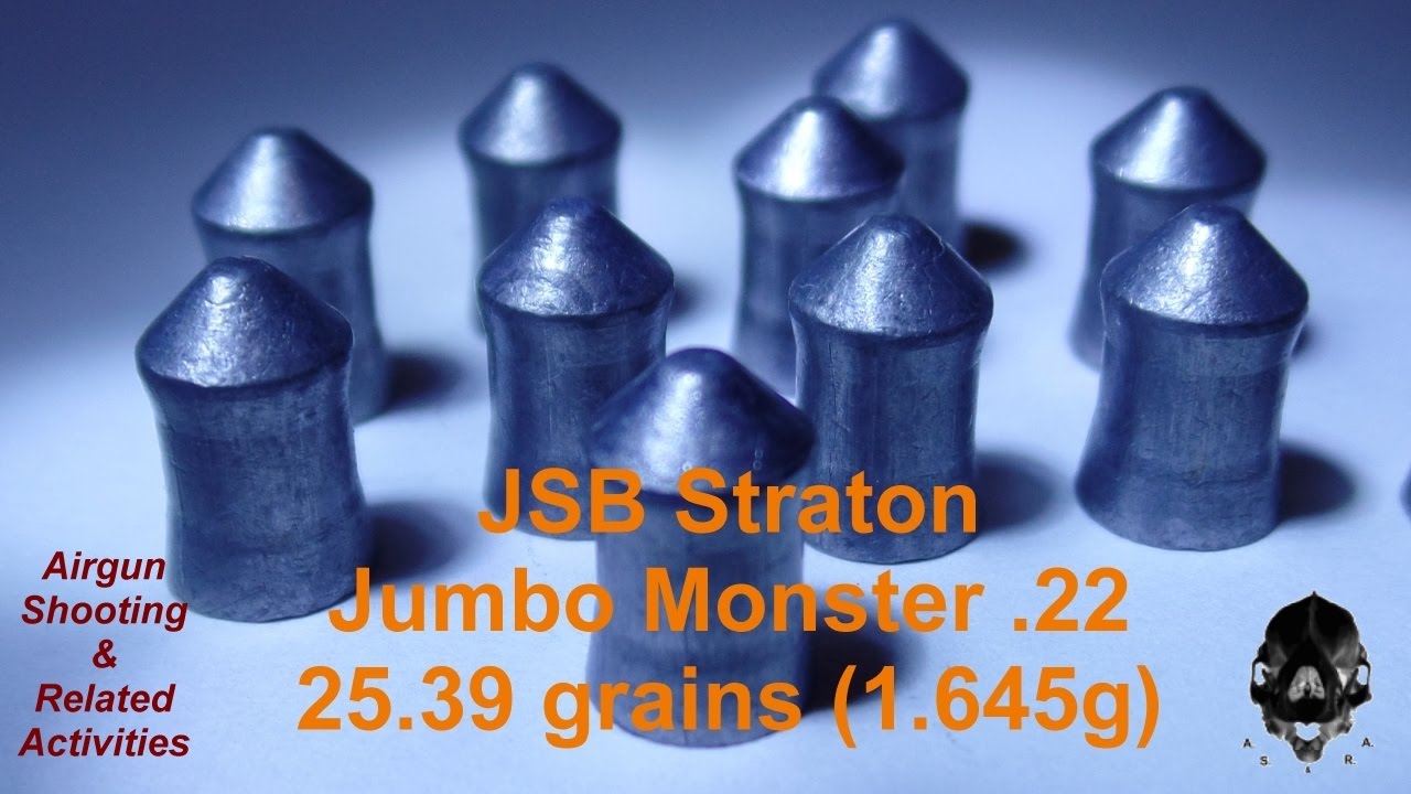 JSB Straton Jumbo Monster 25.39 gr i Weihrauch HW100 T FAC .22, 32, 37 & 47J, @ 33 i 50 metr&oacute;w