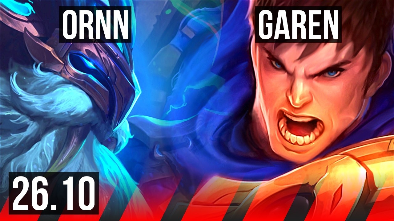 ORNN vs GAREN (TOP) | EUW Challenger | 26.10