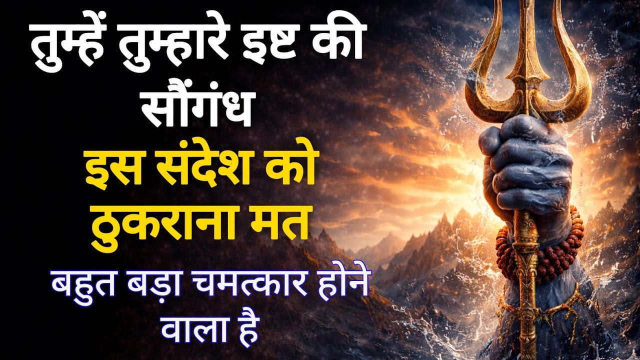 इस संदेश को ठुकराना मत तुम्हें तुम्हारे इष्ट की सौंगंध बहुत बड़ा चमत्कार होने वाला है
