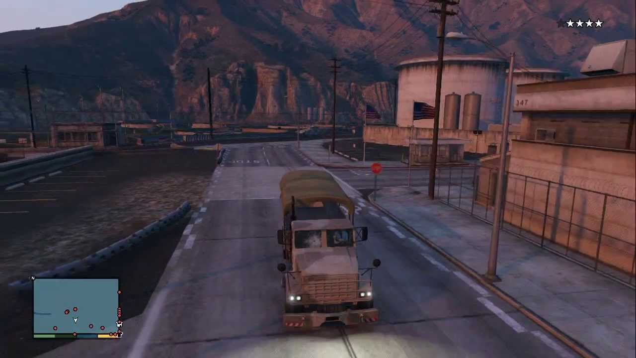 Gta V (Gta 5) Military base chase + Escape