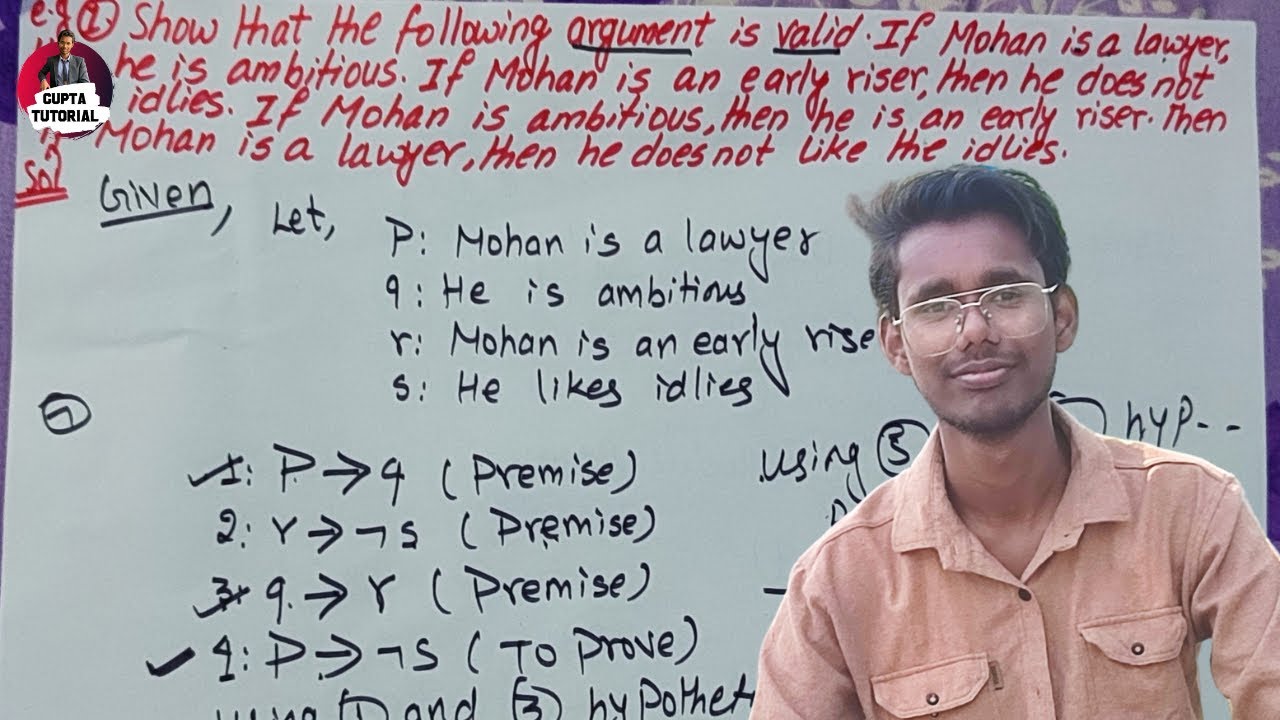 Rules of inference with Example-1 || Discrete Structures || #fullexplanation #importantquestions