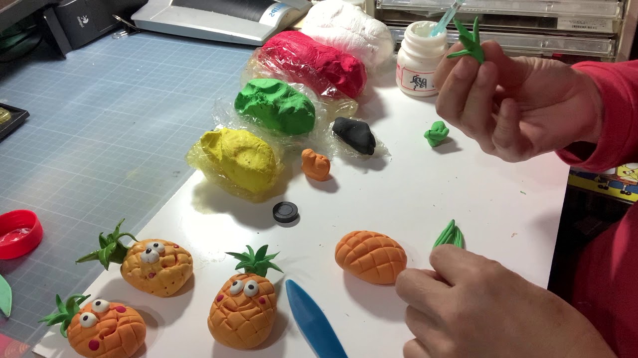 捏麵人藝術創作教學 | Q版鳳梨冰箱貼