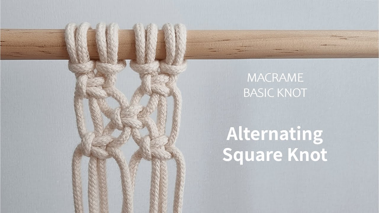 Macrame Basic 10 I 마크라메 기본매듭 교차평매듭 (Alternating Square Knot)
