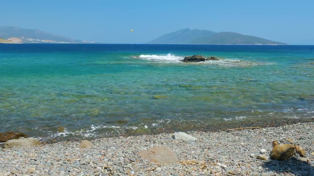 Gentle Sounds of a Secret Beach Aegean Sea , Wave Sound for Sleep & Relax 4k