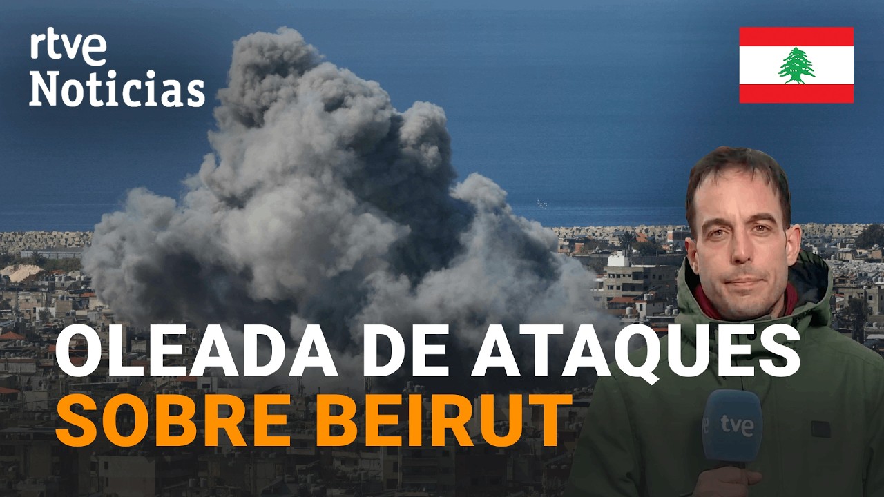 GUERRA ORIENTE MEDIO | ISRAEL BOMBARDEA los SUBURBIOS del sur de BEIRUT | RTVE Noticias