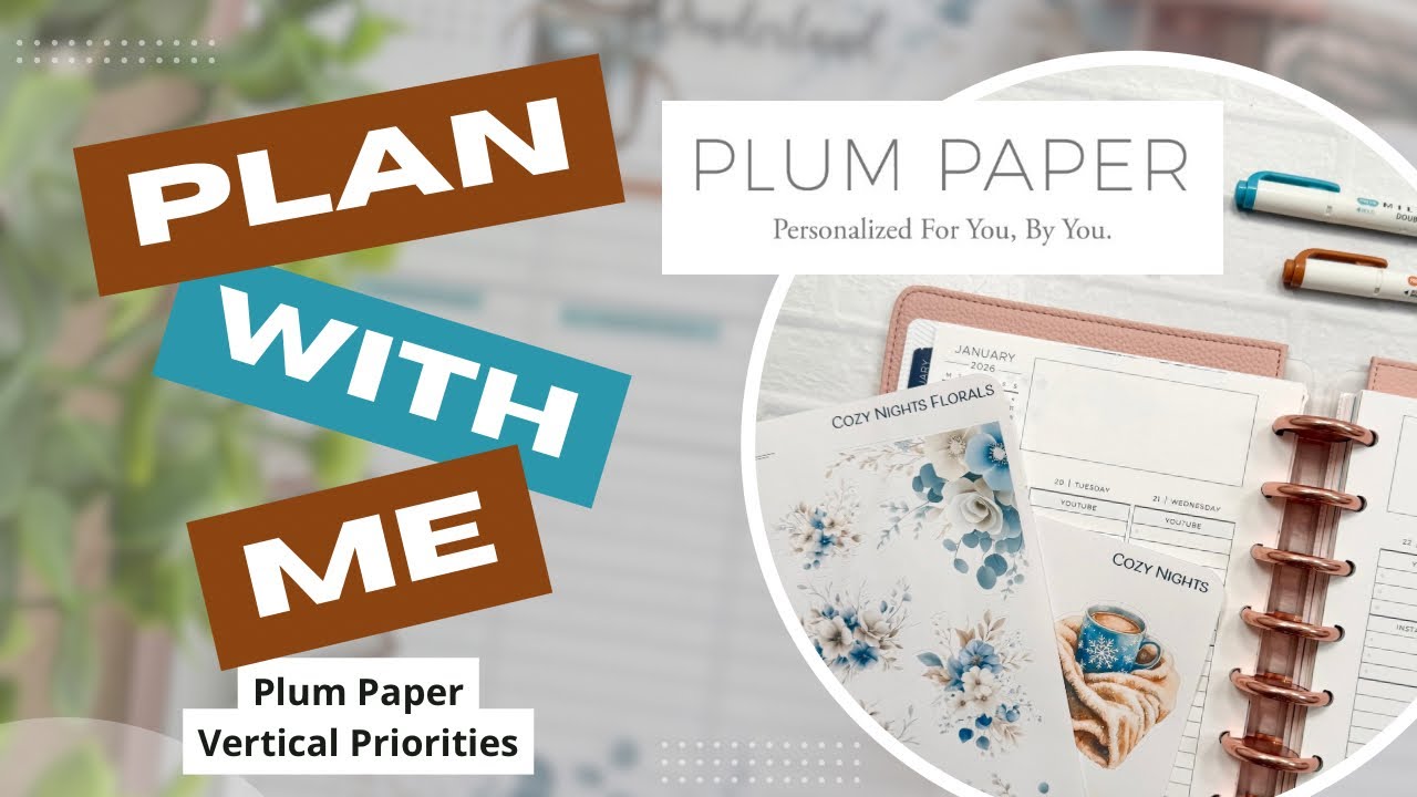 🩵 PLAN WITH ME 🩵 Plum Paper Vertical Priorities | Plum Paper Planner | A5 Planner | 01/19/26