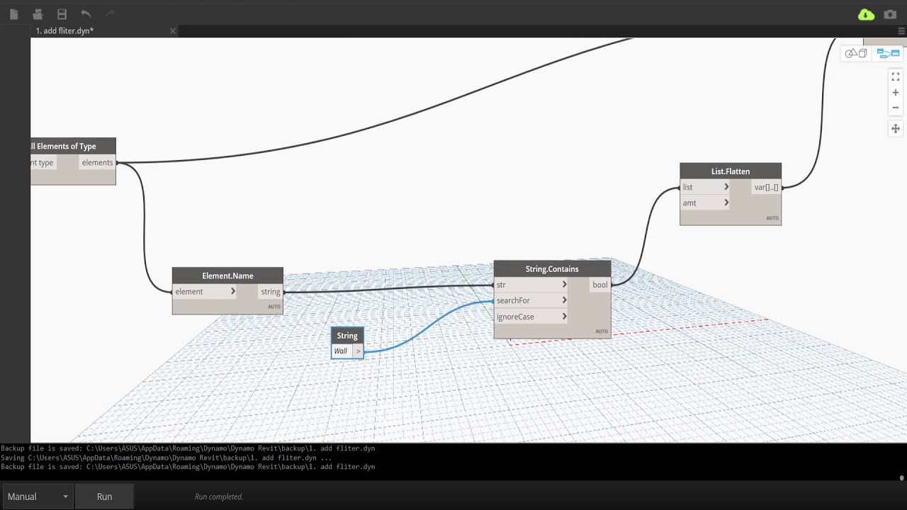 Add Filter Dynamo Revit