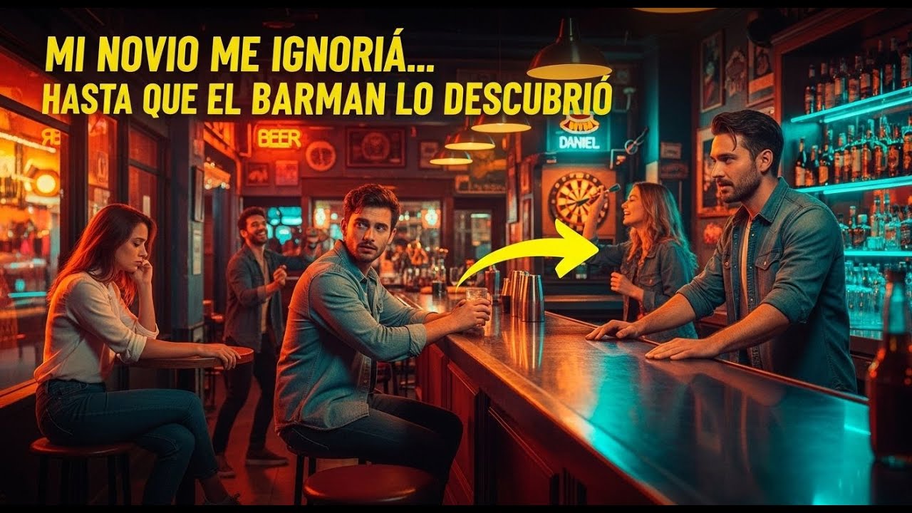 Mi novio me ignoró mientras me acosaban en el bar… hasta que el barman le enseñó una lección