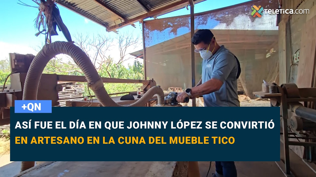 Así fue el día en que Johnny López se convirtió en artesano en la cuna del mueble tico