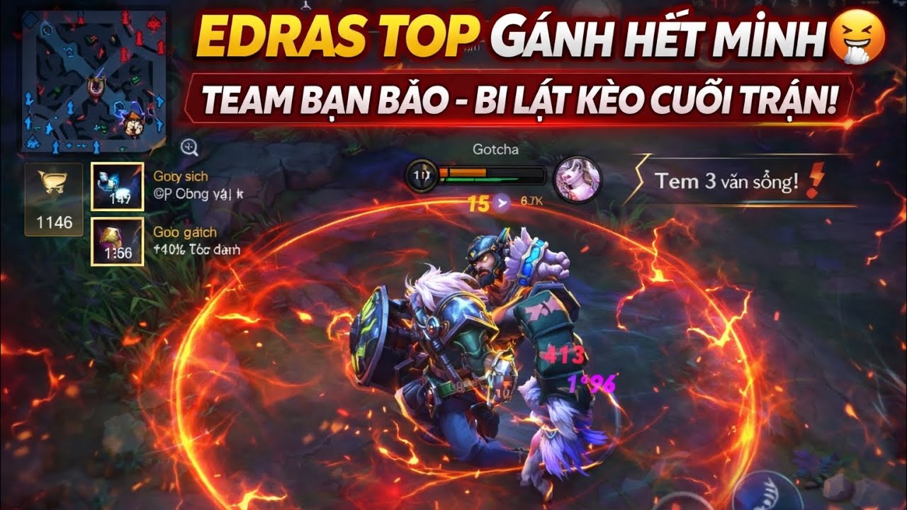 EDRAS TOP 1 CÂN 3 VẪN THUA – TEAM BẠN LẬT KÈO CAY ĐẮNG !