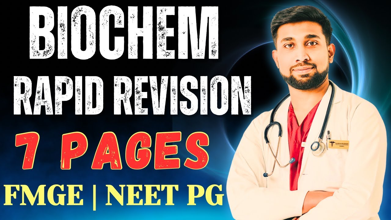Biochemistry in JUST 7 Pages! | Rapid Revision for FMGE & NEET PG 🔥#fmge #neetpg #neet  #mbbs #1k