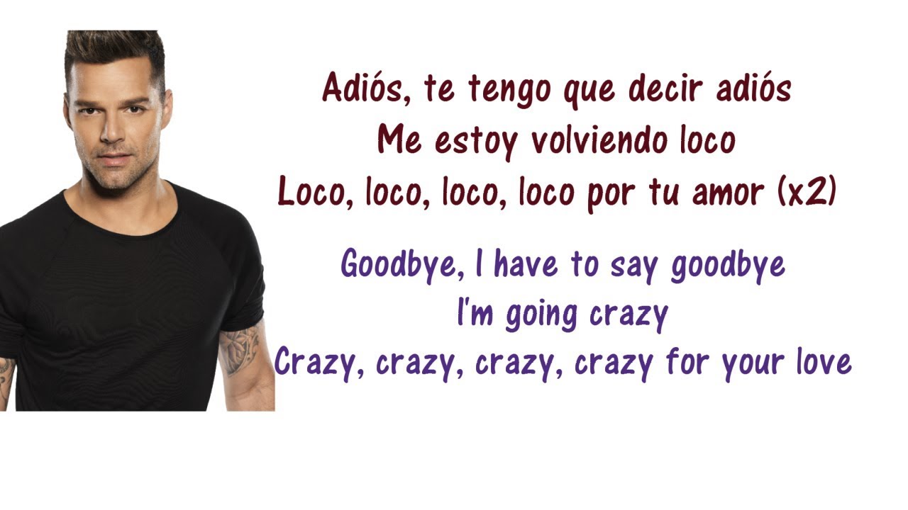 Ricky Martin - Adiós Lyrics English and Spanish & and a little bit of French