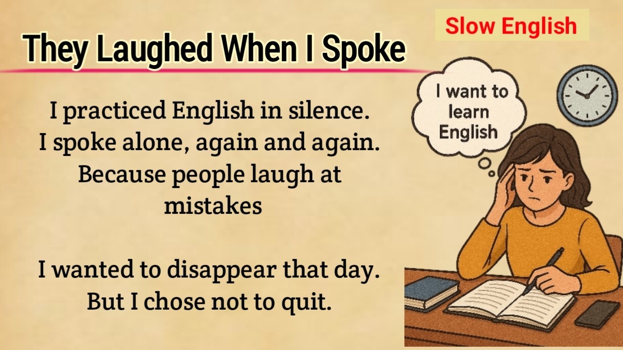 People laughed at me.. but they didn’t know what was coming.” 🎧 and speaking 🗣️ practice