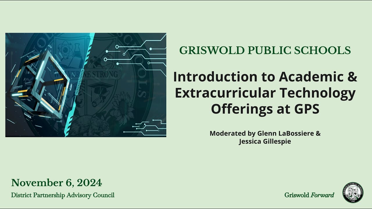 DPAC 11/6/24 | Griswold Public Schools