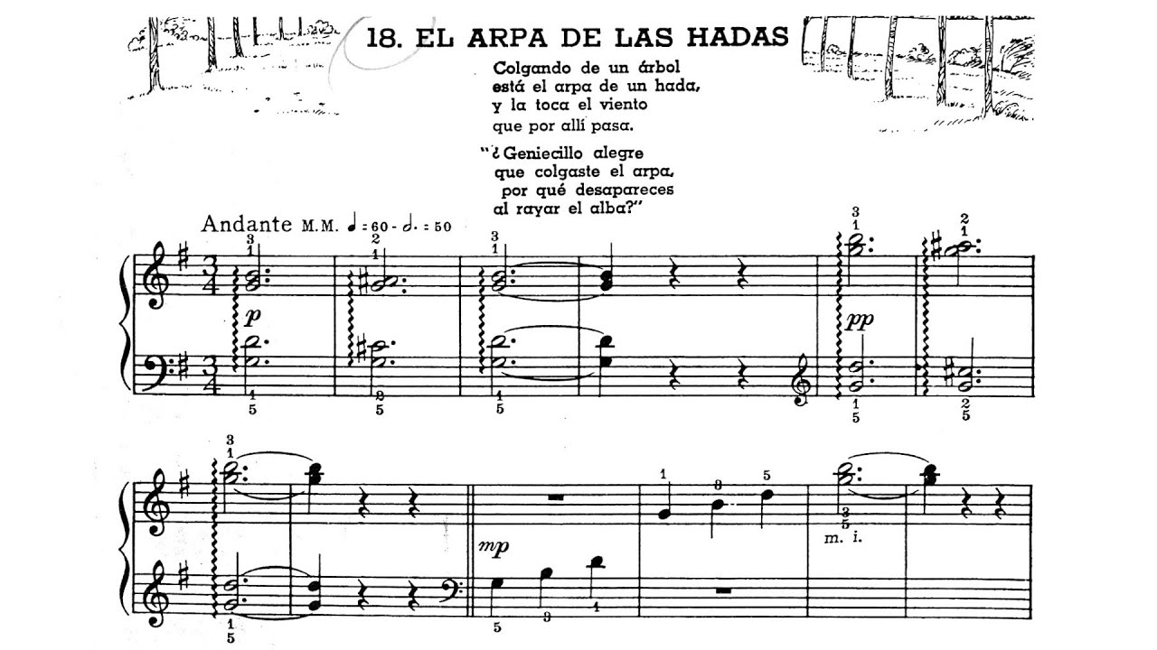 🎵 John Thompson - Curso Moderno para el Piano - No. 18 El arpa de las hadas