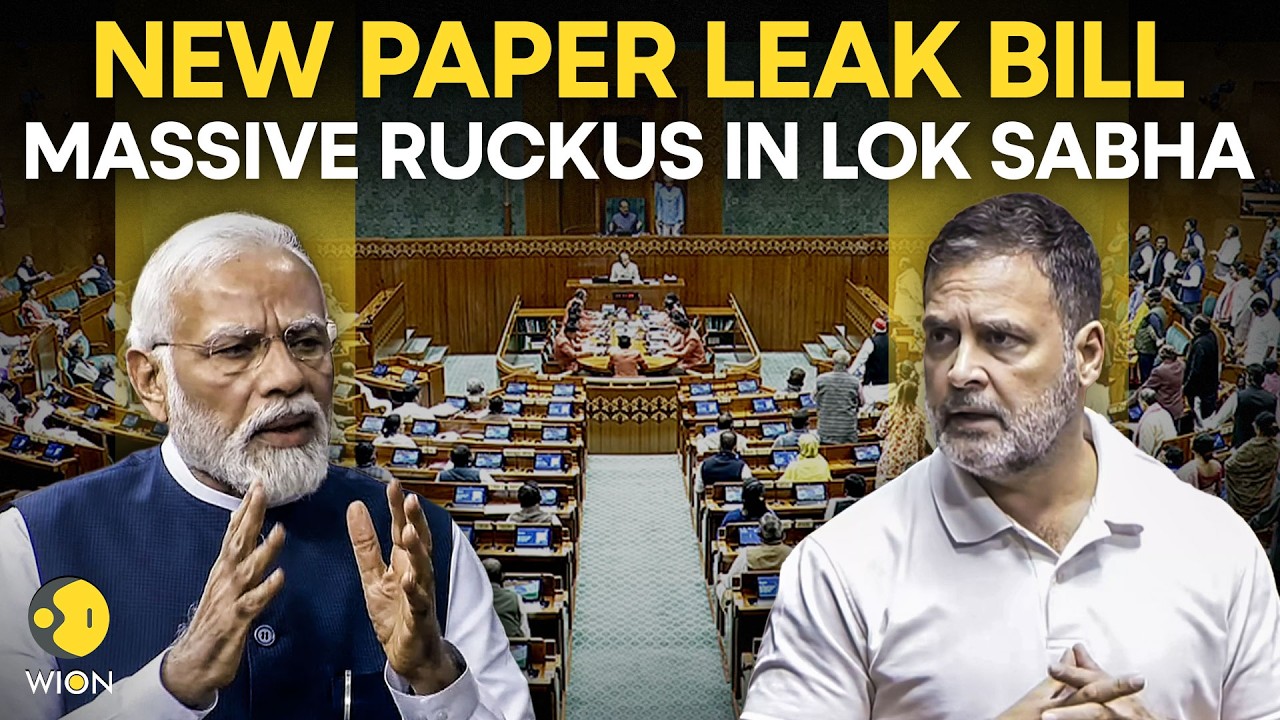 Lok Sabha LIVE: Massive Uproar In Parliament As BJP, Opposition Clash Over New Paper Leak Bill