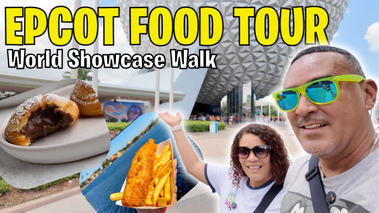 Walking & Exploring Disney’s EPCOT | Beignets, Fish & Chips, World Showcase Food Tour