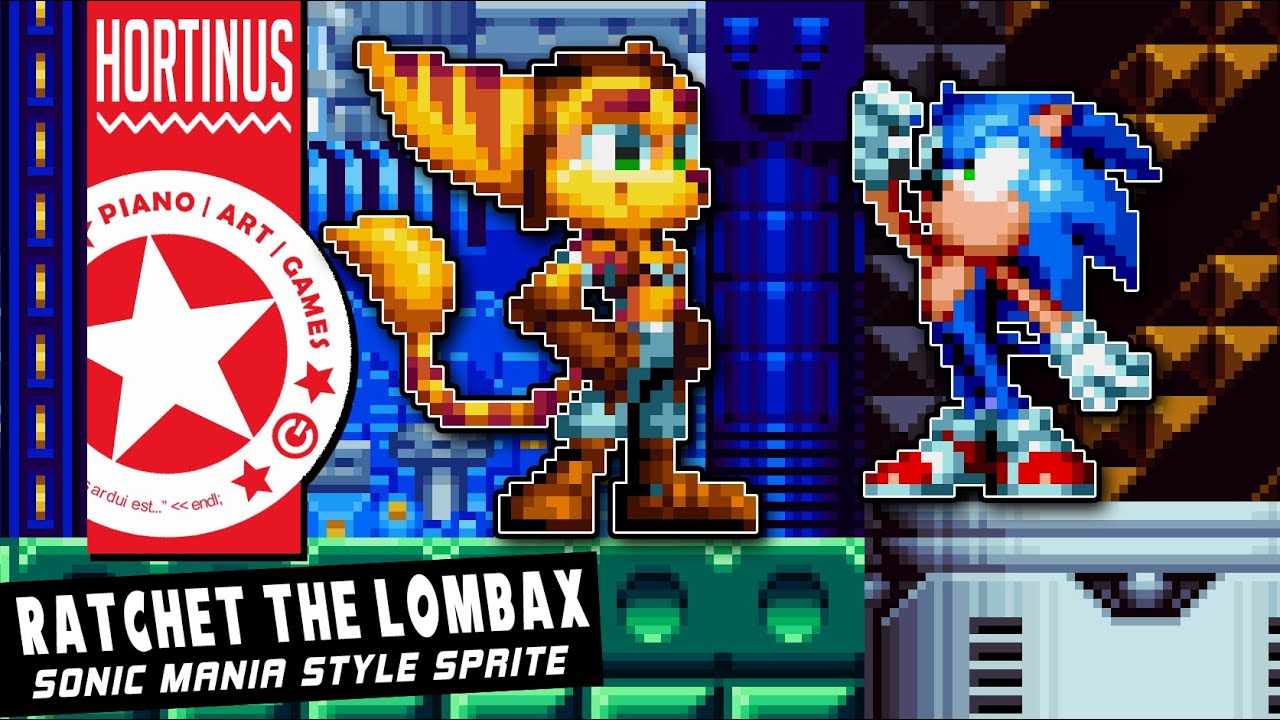 ✪ Ratchet the Lombax Sonic Mania Style Sprite ✪