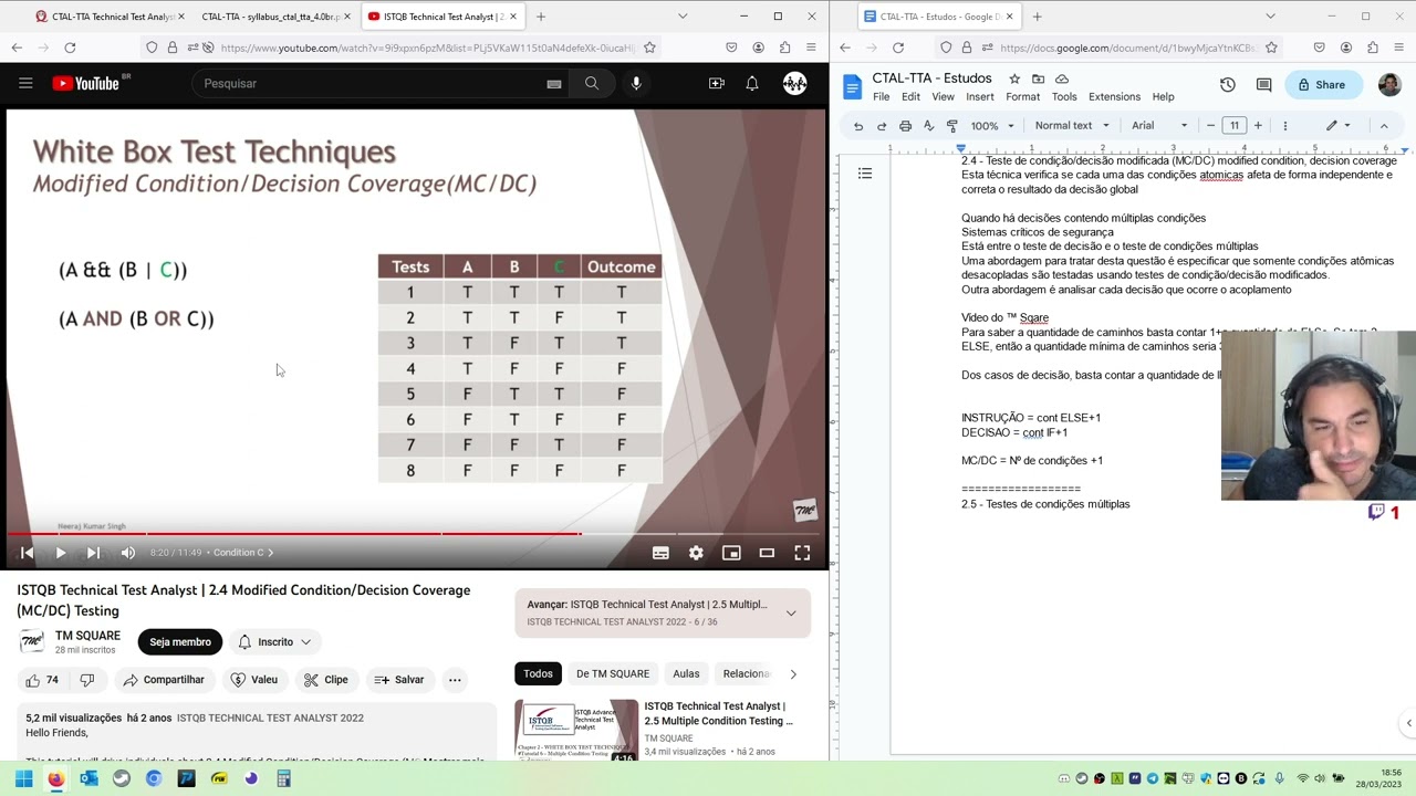 CTAL-TTA #1: Testes de Condi&ccedil;&atilde;o/Decis&atilde;o Modificada (MC/DC)