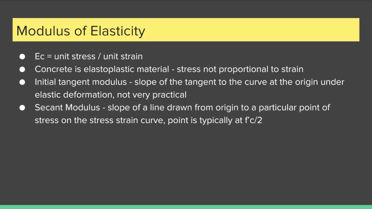 17  Modulus of Elasticity of Concrete