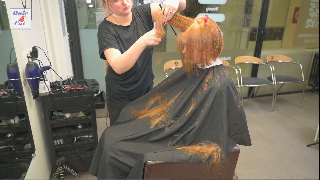 2025-17 Darina preview - long red hair cut to short wolf cut