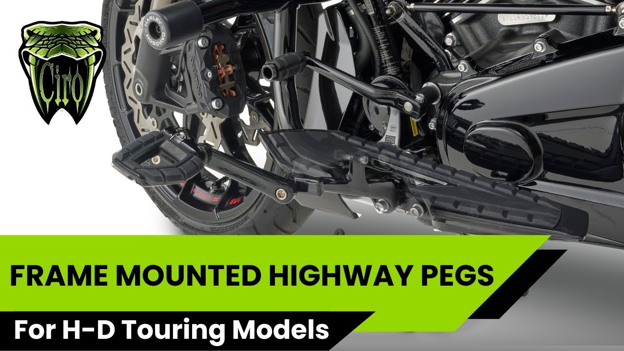 Harley Davidson Highway Pegs Frame Mounted Adjustable / Ciro