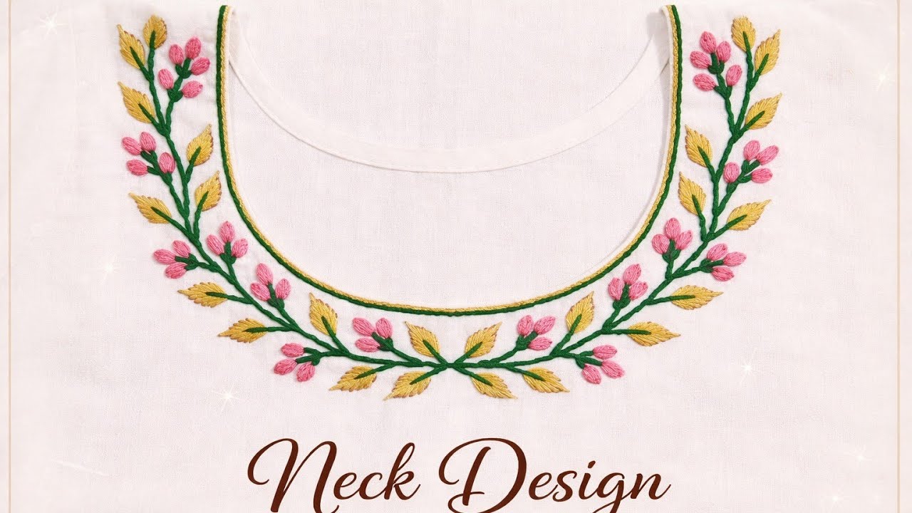 Very very simple embroidery design #embroiderylover #handembroidery #likeandsubscribe 