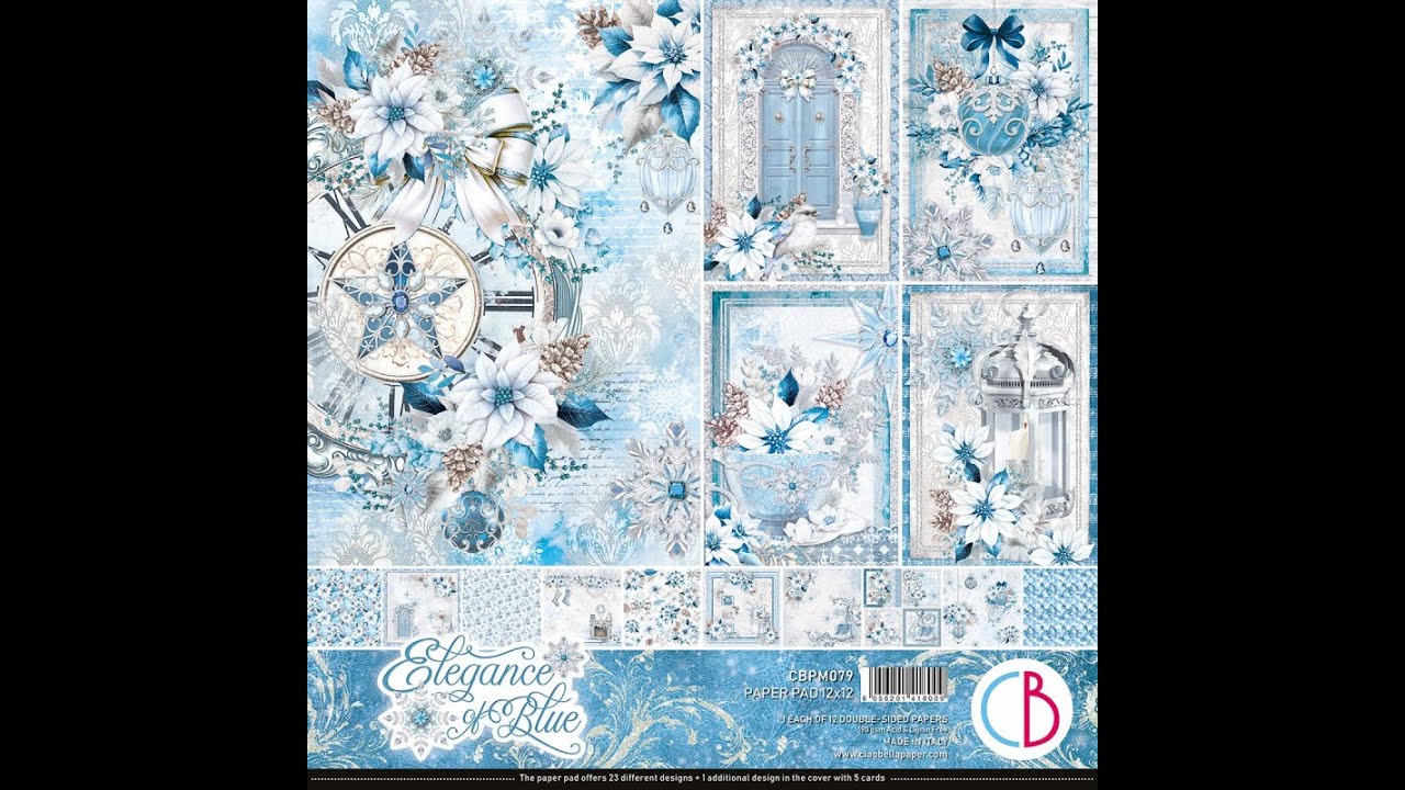 Ciao Bella - Papirpakke 12x12 - Elegance Of Blue - CBPM079