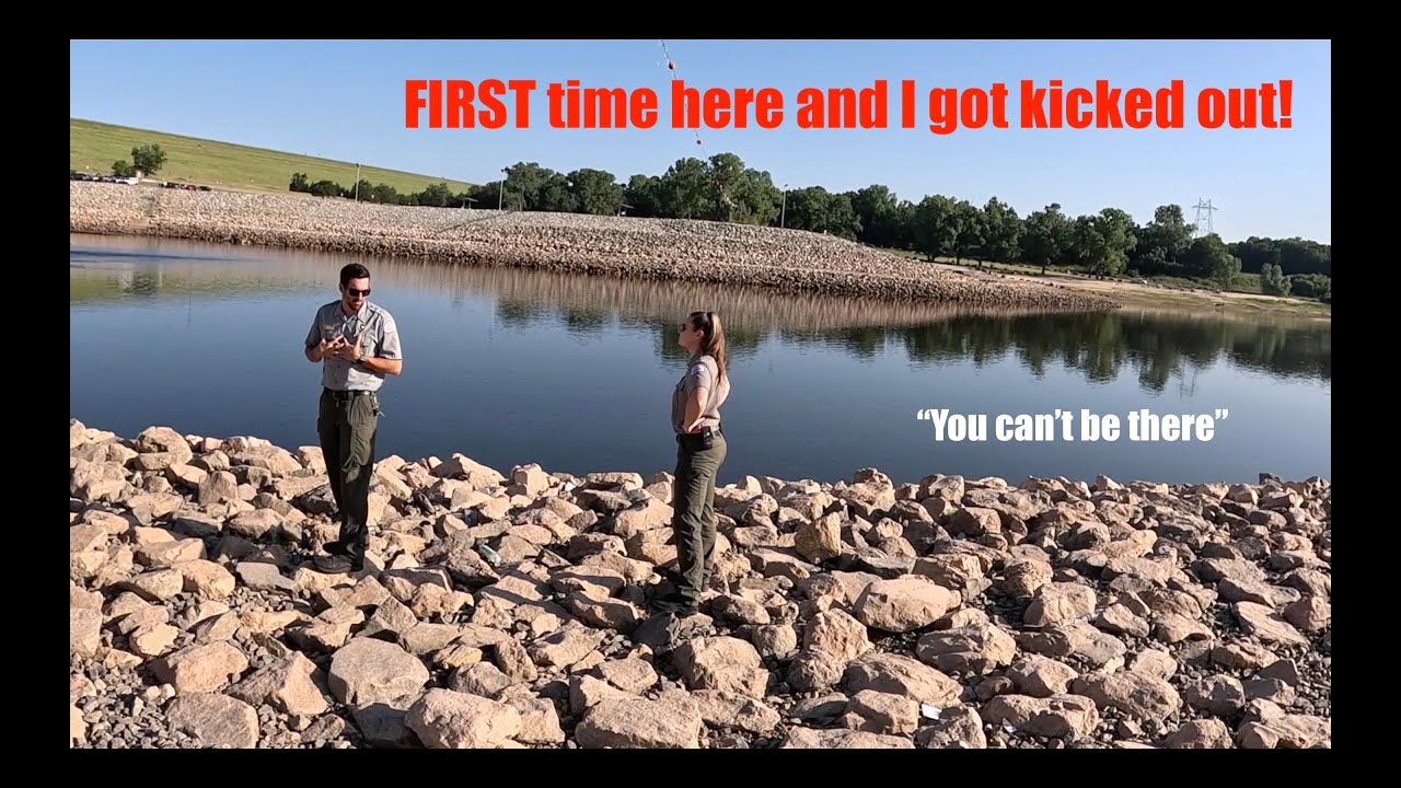 First time to DENISON DAM! Probably shouldn't have been there LOL! Striper on a crappie rod?