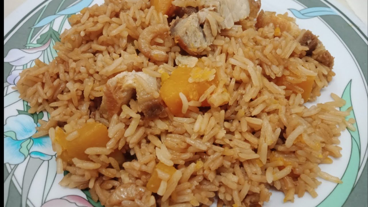 HOW TO COOK MY PUMPKIN RICE WITH PORK IN THE RICE COOKER#asmr #cooking #trending @Aloverblogsg