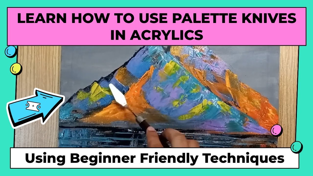 Palette Knife Painting With Acrylic | Acrylic Painting For Beginners