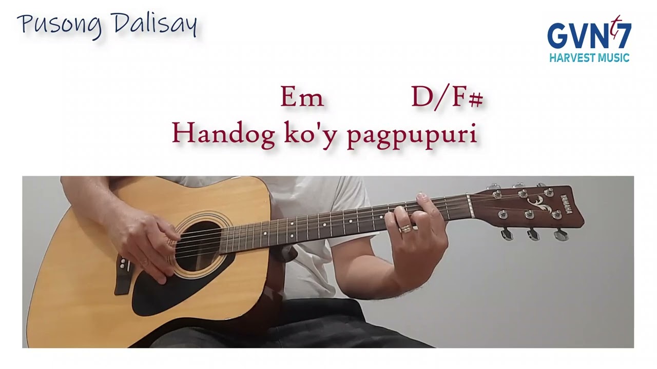 Pusong Dalisay | Chords Key of D Fingerstyle | #pusongdalisaychords