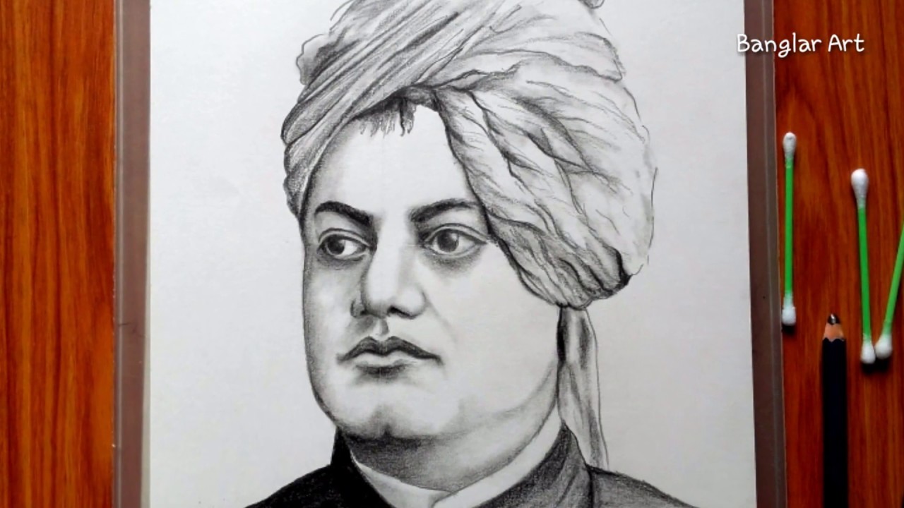 Drawing Swami Vivekananda | very easy pencil sketch