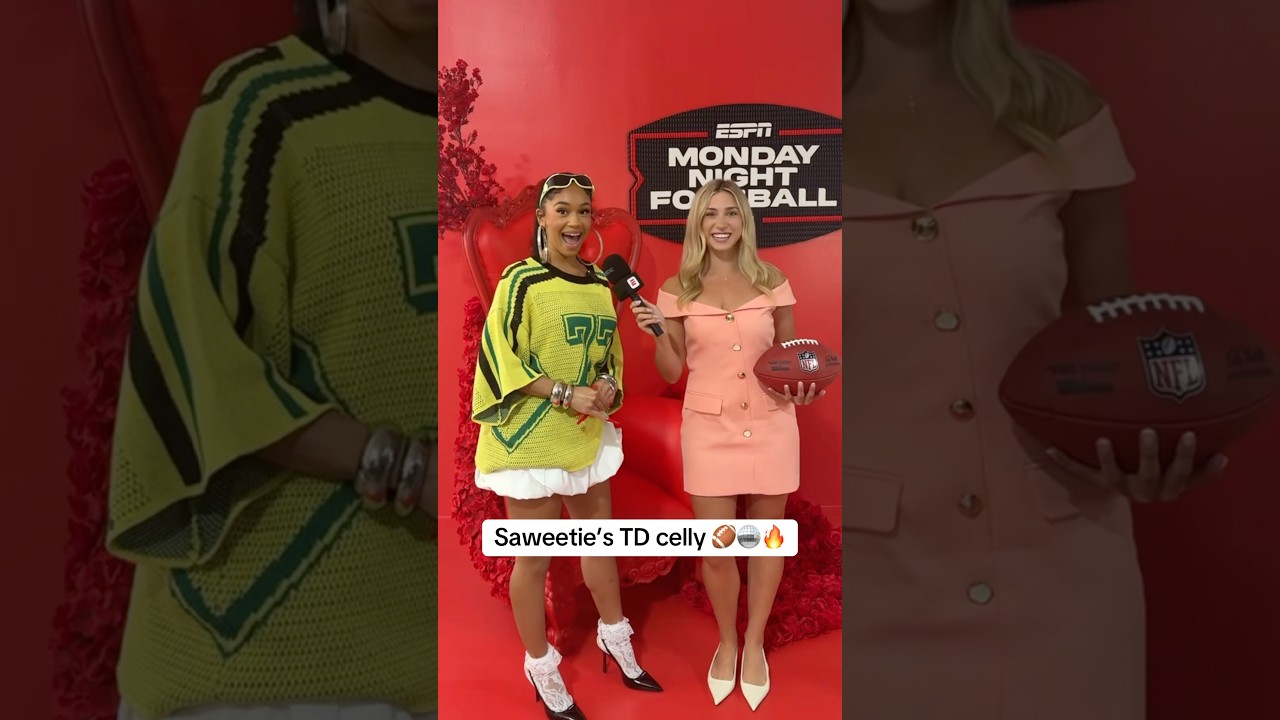 Let’s get Saweetie in the end zone!! 🔥 #shorts #football #espn #dance #nfl