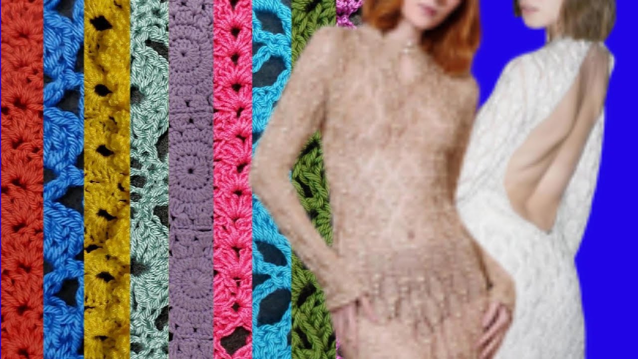 OPEN BACK DIAMOND STITCH CROCHET DRESS