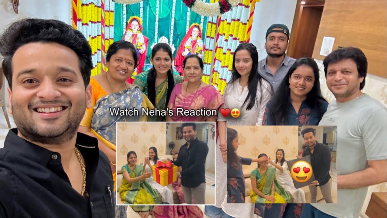 गौरी आगमन🙏🏻🌸-Aj total satpute family ni neha la surprise Gift🎁 dhila😍♥️ | Birthday week day 2