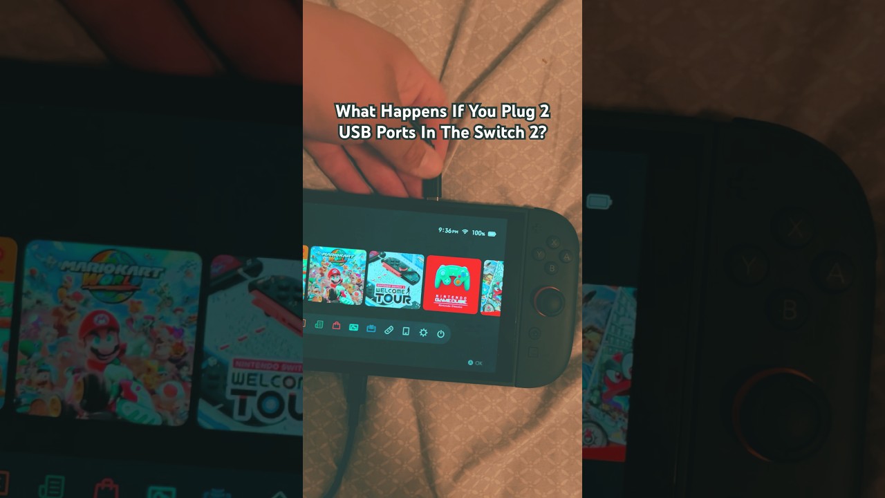 What Happens If You Plug 2 USB Ports In The Switch 2? #shorts