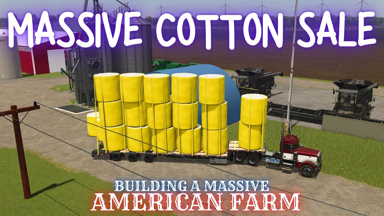 МАССОВАЯ РАСПРОДАЖА ХЛОПКА - Farming Simulator 25
