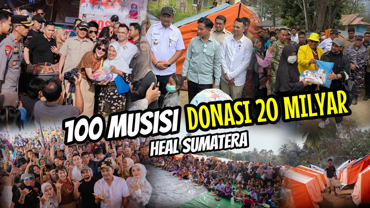 DONASI 20 MILYAR RAFFI AHMAD MEWAKILI 100 MUSISI HEAL SUMATERA KE PADANG ACEH DAN TAPANULI