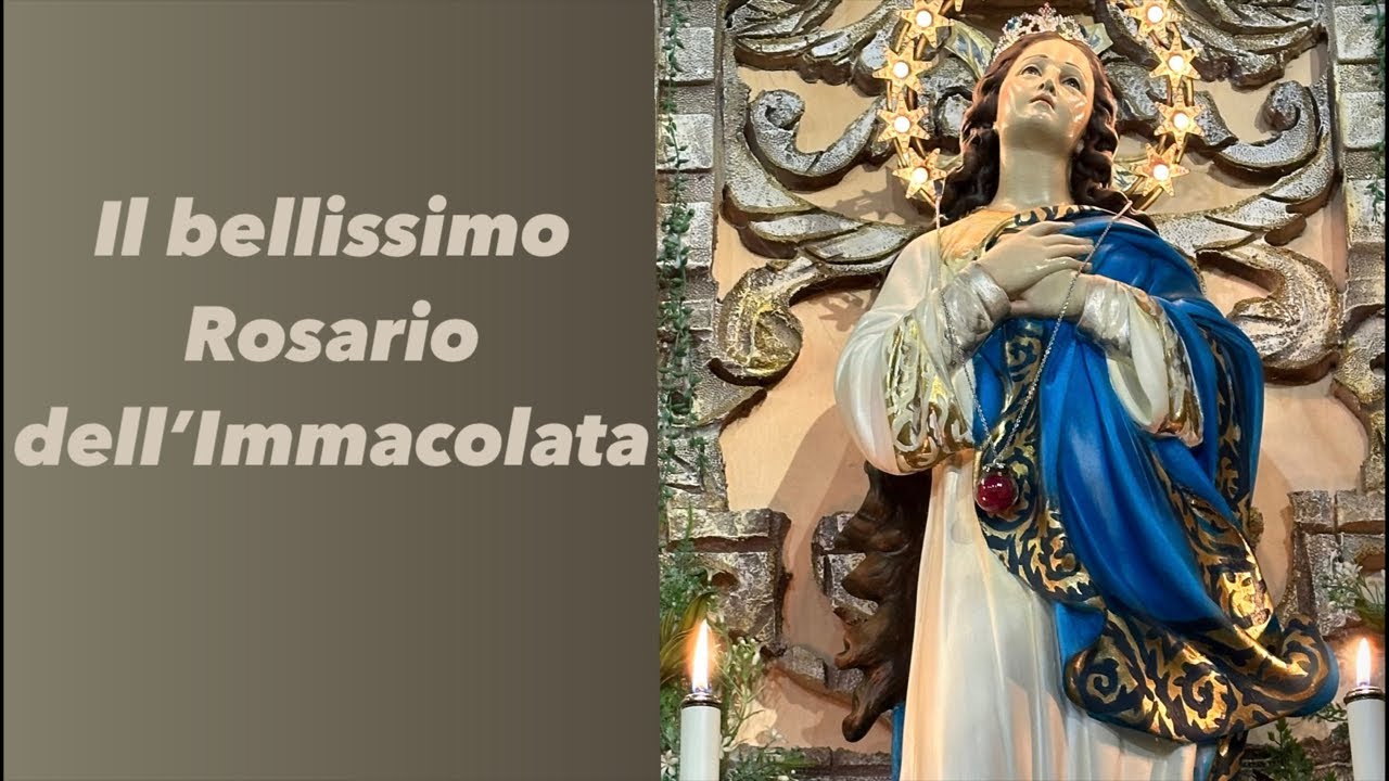 Il bellissimo Rosario dell’Immacolata.