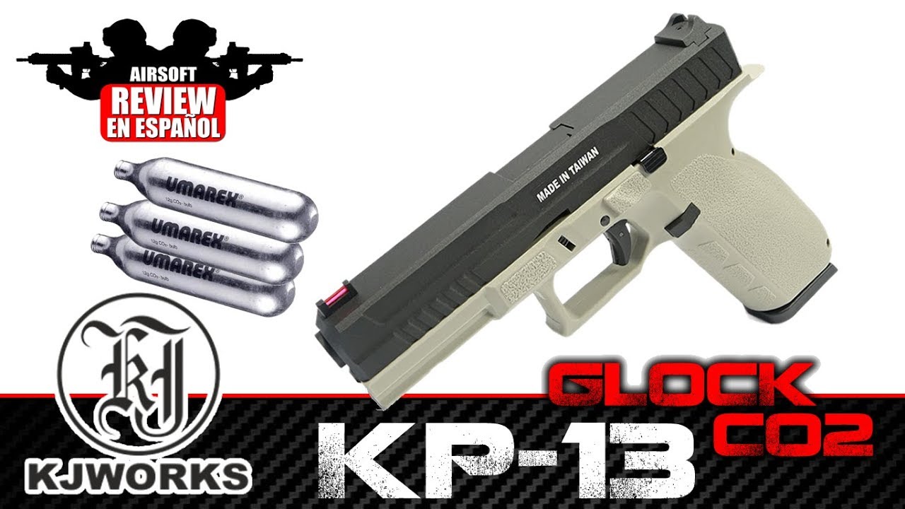KP13 co2 KJW URBAN GREY Airsoft Review en Español  ( Test Shot & Crono )