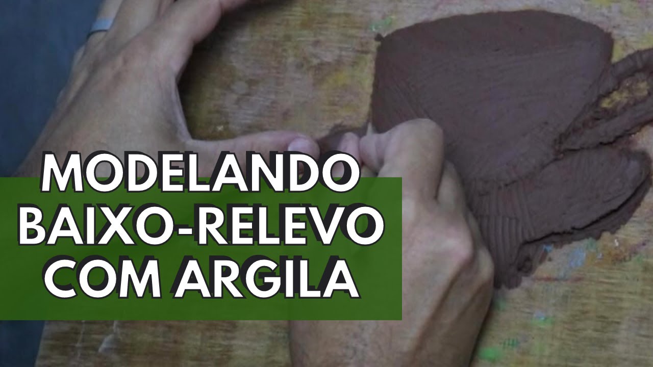 Modelando baixo-relevo com argila Timelapse