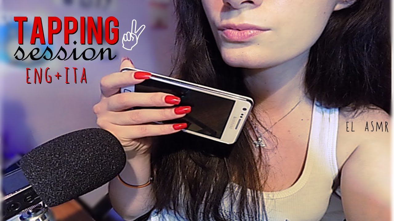ASMR♥ Intense TAPPING Session ♡ Whisper and soft spoken ♡ (eng + ita)