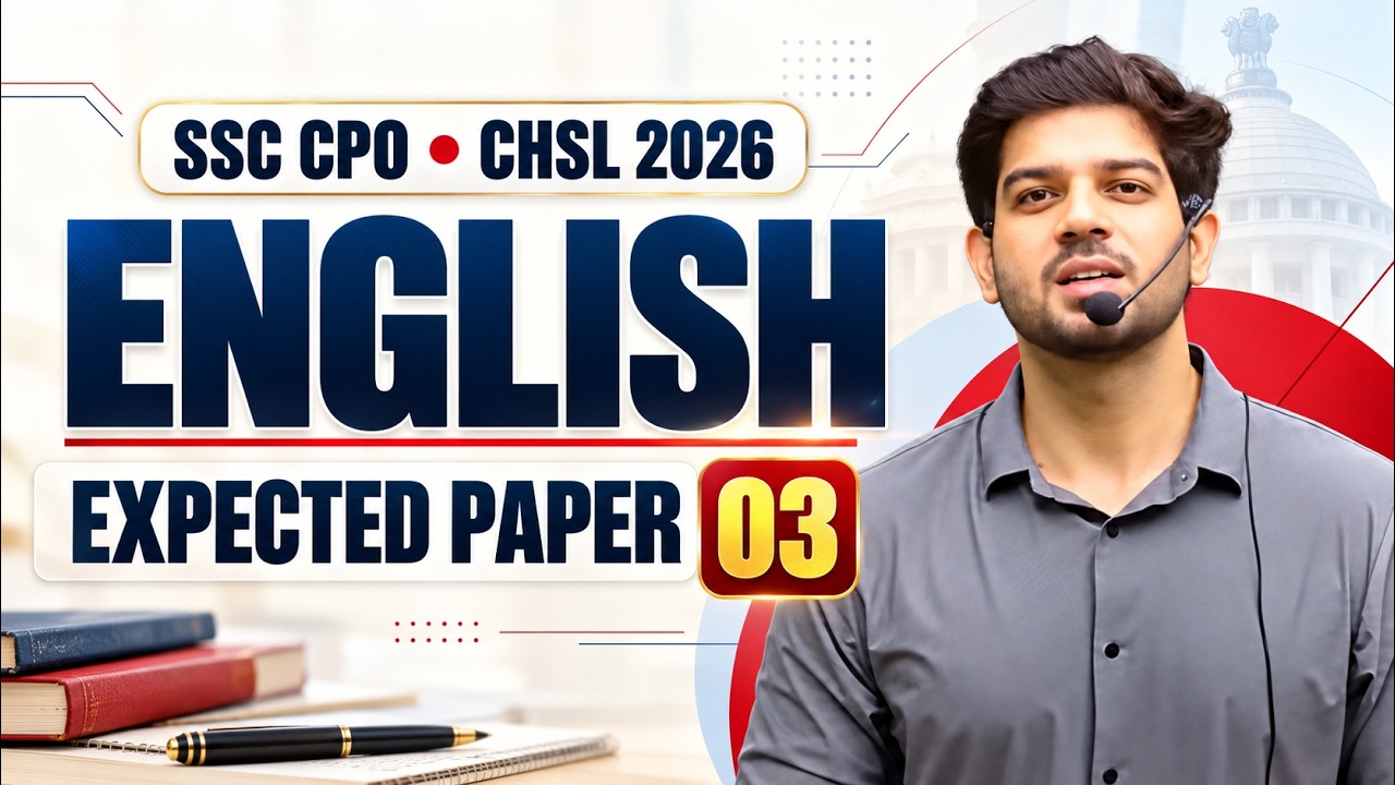 🔥 SSC CPO / CHSL 2026 English Expected Paper 03 | Most Expected Questions by Sanjeev Sir